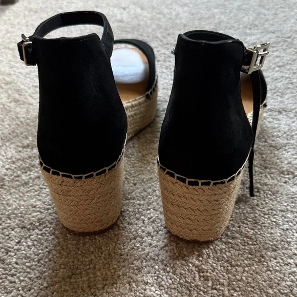 Kelly & Katie Black Espadrille Wedges - Picture 5 of 6